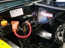 Remote battery immobiliser in place